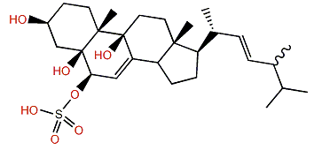 (22E,24xi)-24-Methylcholesta-7,22-dien-3b,5b,6b,9b-tetrol 6-sulfate